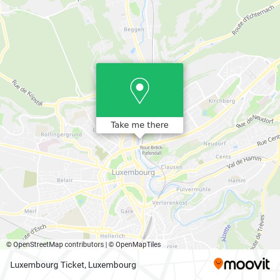 Luxembourg Ticket map