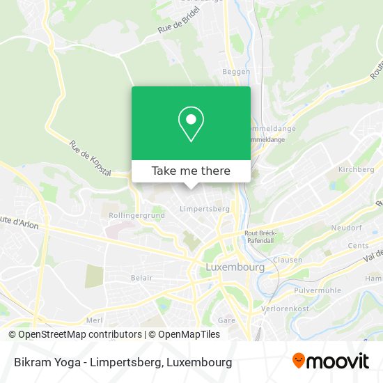 Bikram Yoga - Limpertsberg map