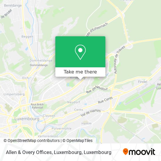 Allen & Overy Offices, Luxembourg map