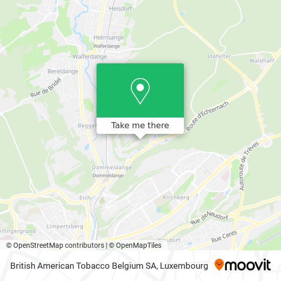 British American Tobacco Belgium SA map