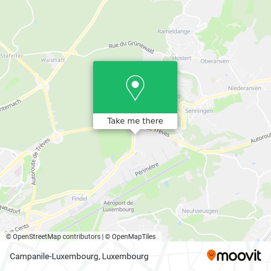 Campanile-Luxembourg map