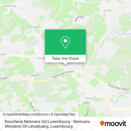 Boucherie Renmans Gd Luxembourg - Renmans Metzlerei Gh Lëtzebuerg map