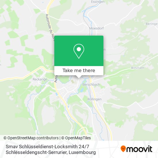 Smav Schlüsseldienst-Locksmith 24 / 7 Schlësseldengscht-Serrurier map