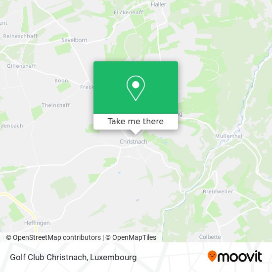 Golf Club Christnach map