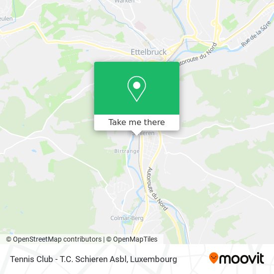 Tennis Club - T.C. Schieren Asbl map
