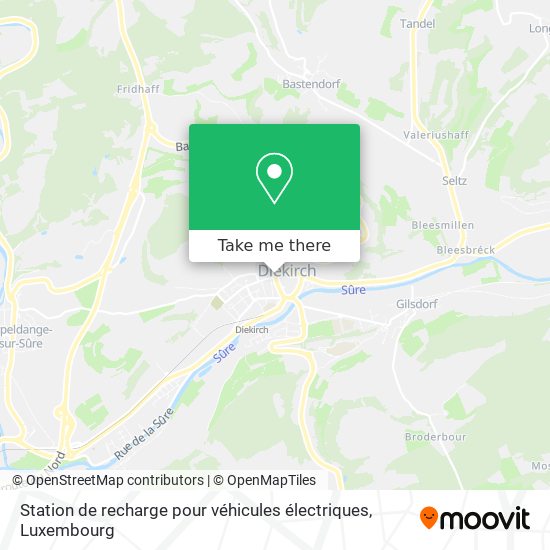 Station de recharge pour véhicules électriques Karte