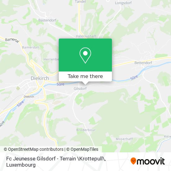 Fc Jeunesse Gilsdorf - Terrain \Krottepull\ map