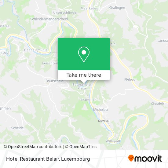 Hotel Restaurant Belair map