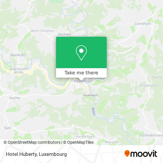 Hotel Huberty map