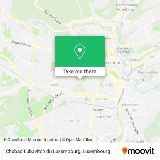 Chabad Lubavitch du Luxembourg Karte