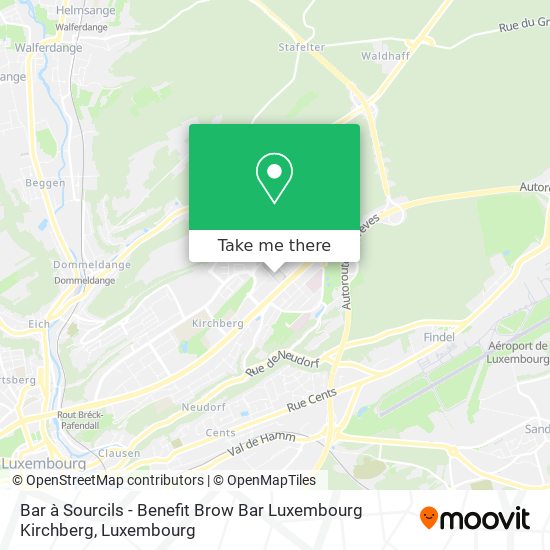 Bar à Sourcils - Benefit Brow Bar Luxembourg Kirchberg map