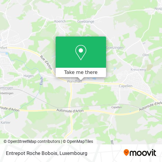 Entrepot Roche Bobois map