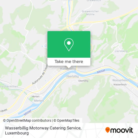 Wasserbillig Motorway Catering Service Karte