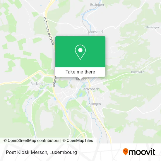 Post Kiosk Mersch map