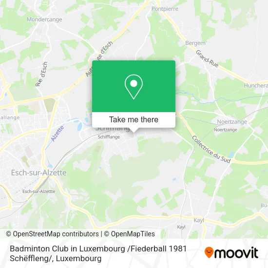 Badminton Club in Luxembourg /Fiederball 1981 Schëffleng/ map