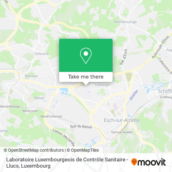 Laboratoire Luxembourgeois de Contrôle Sanitaire - Llucs Karte