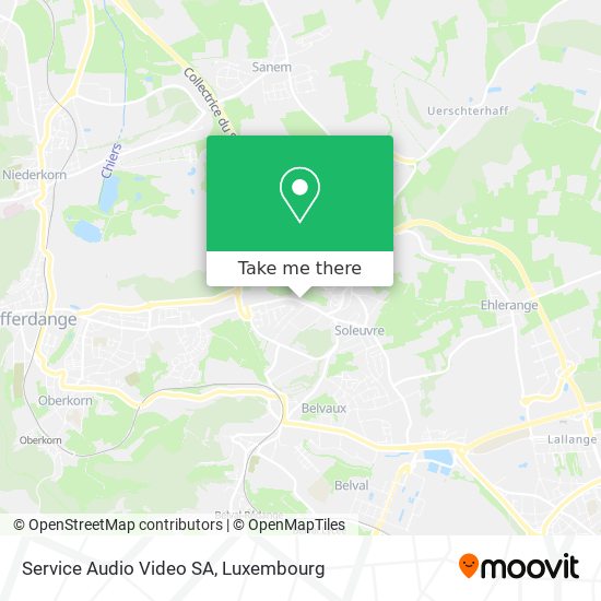 Service Audio Video SA map