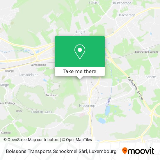 Boissons Transports Schockmel Sàrl map