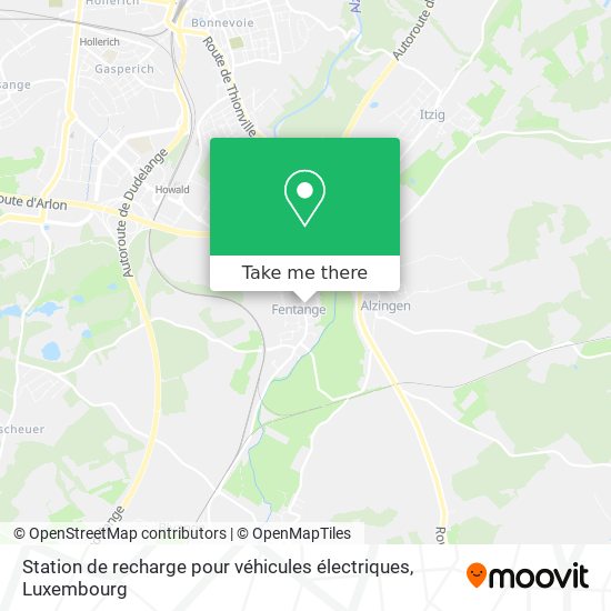 Station de recharge pour véhicules électriques Karte