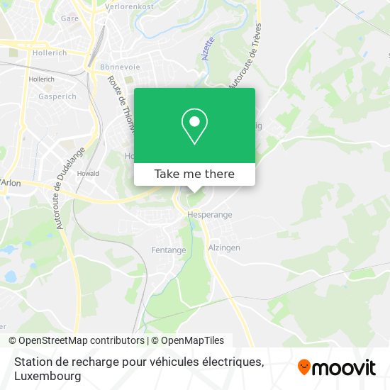 Station de recharge pour véhicules électriques map