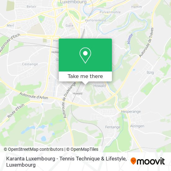 Karanta Luxembourg - Tennis Technique & Lifestyle map