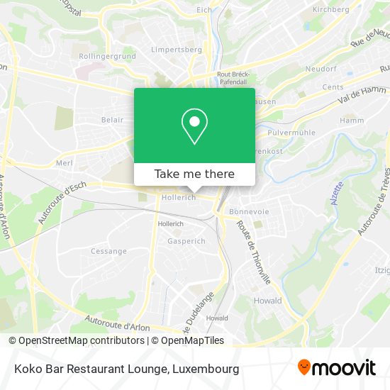 Koko Bar Restaurant Lounge map