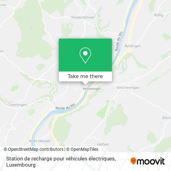 Station de recharge pour véhicules électriques Karte