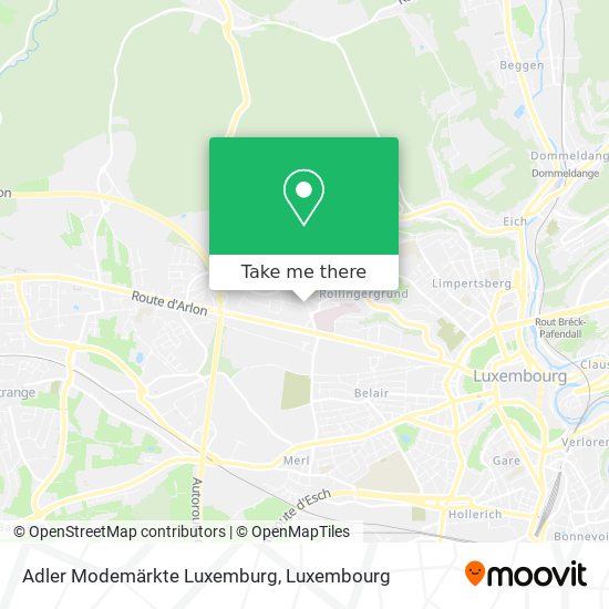 Adler Modemärkte Luxemburg map