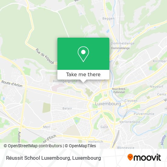 Réussit School Luxembourg Karte