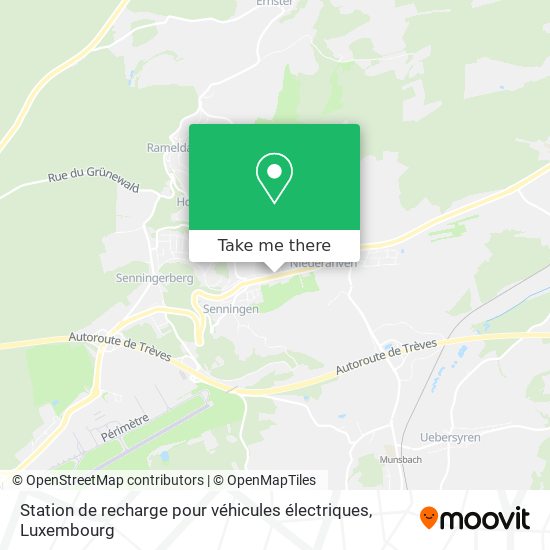 Station de recharge pour véhicules électriques Karte