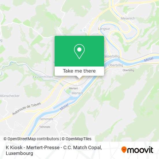 K Kiosk - Mertert-Presse - C.C. Match Copal map