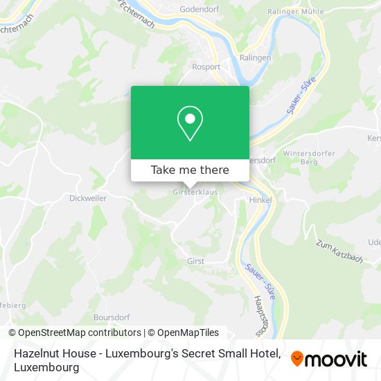 Hazelnut House - Luxembourg's Secret Small Hotel map