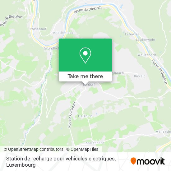 Station de recharge pour véhicules électriques map