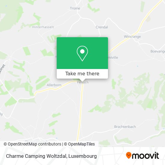 Charme Camping Woltzdal map