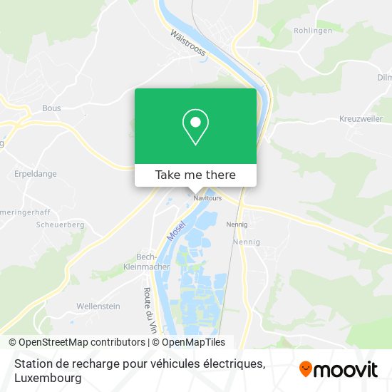 Station de recharge pour véhicules électriques Karte