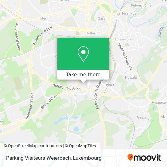 Parking Visiteurs Weierbach map