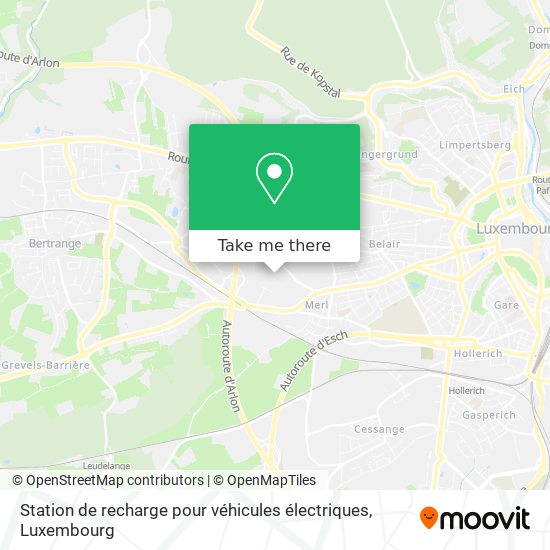 Station de recharge pour véhicules électriques map