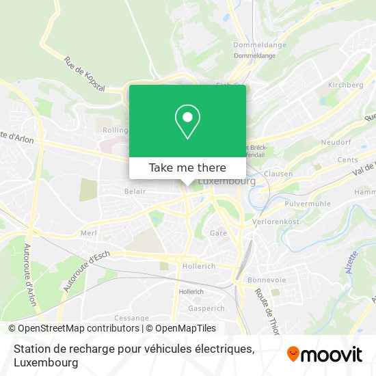 Station de recharge pour véhicules électriques map