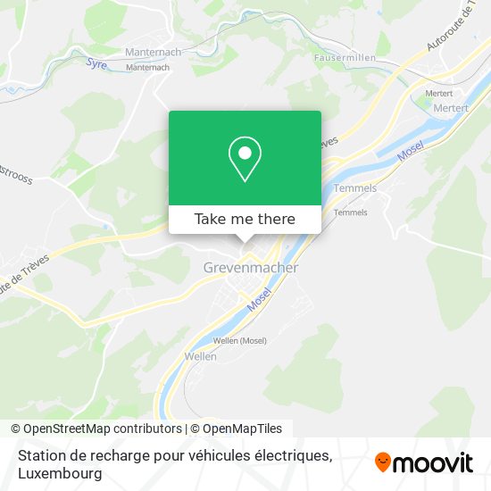 Station de recharge pour véhicules électriques map