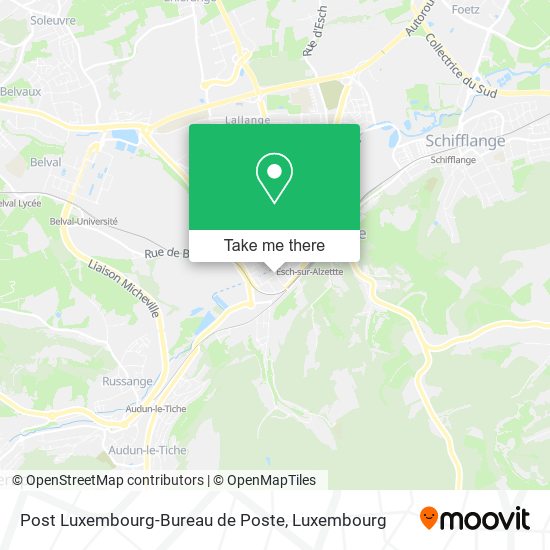 Post Luxembourg-Bureau de Poste map