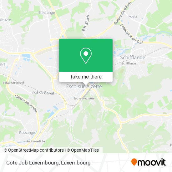 Cote Job Luxembourg Karte