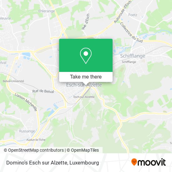Domino's Esch sur Alzette Karte