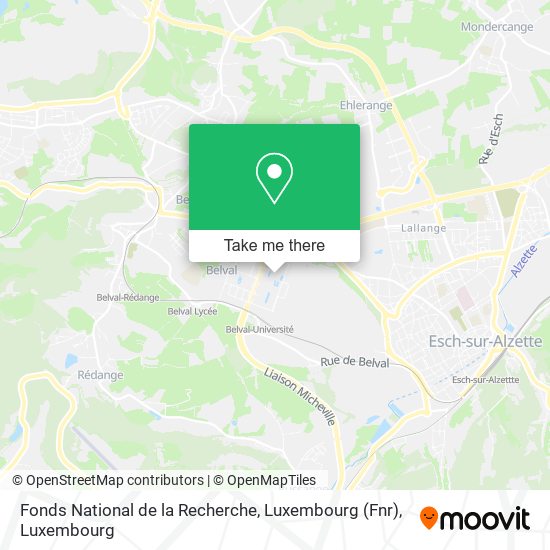 Fonds National de la Recherche, Luxembourg (Fnr) Karte
