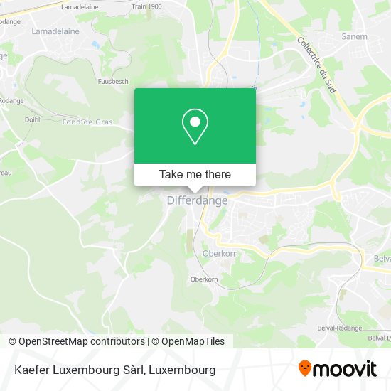Kaefer Luxembourg Sàrl map