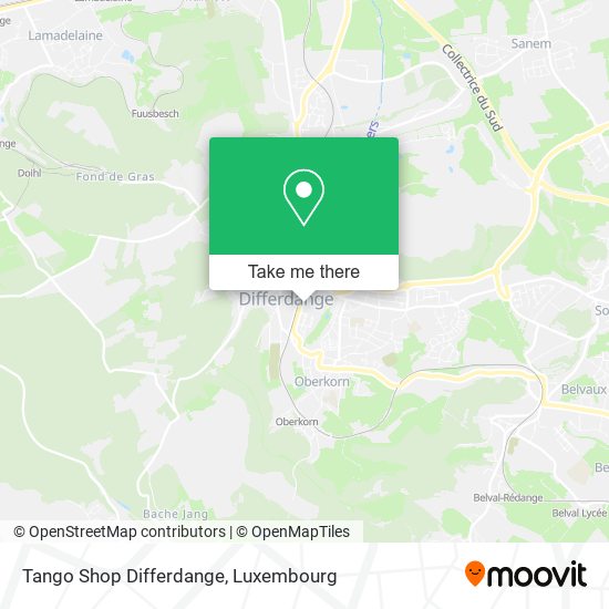Tango Shop Differdange map