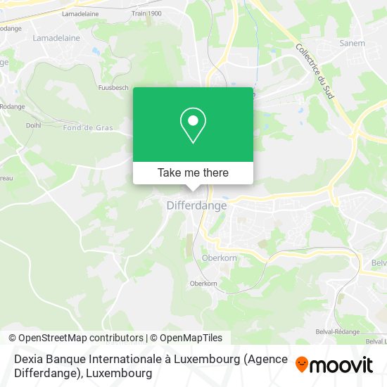 Dexia Banque Internationale à Luxembourg (Agence Differdange) map