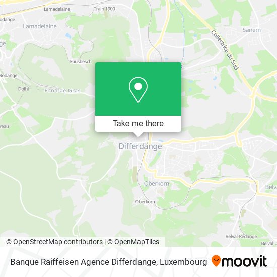 Banque Raiffeisen Agence Differdange map