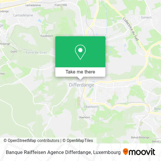 Banque Raiffeisen Agence Differdange map