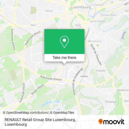 RENAULT Retail Group Site Luxembourg map
