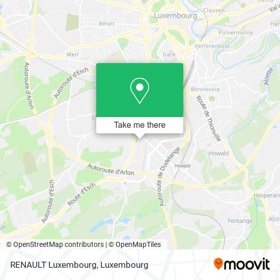 RENAULT Luxembourg map